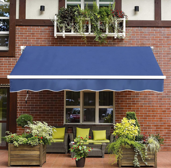 Colorful Wholesale Windproof Standing Manual Gazebo Shading Outdoor Waterproof Retractable Awnings