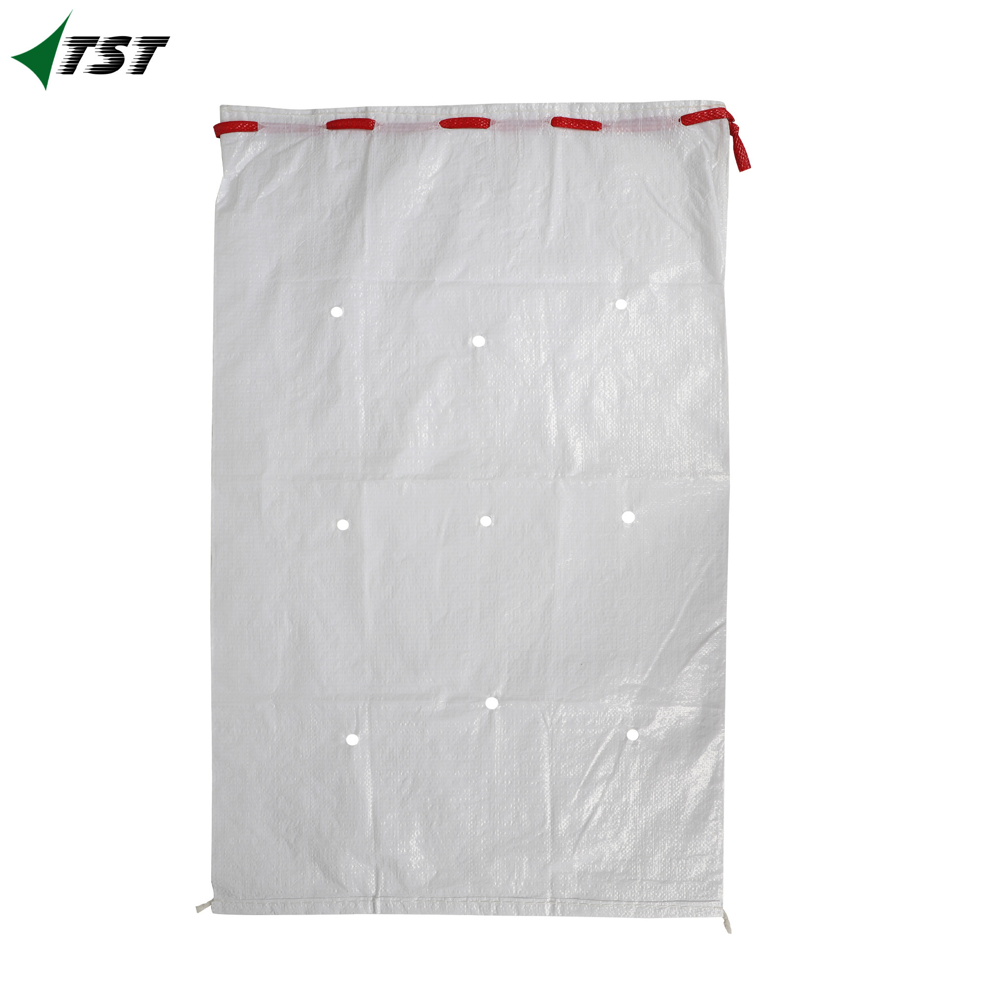 Cheaper recycle pp woven sand sack cement bag green garbage pp woven bag plastic transparent mesh netting bags for Russia market