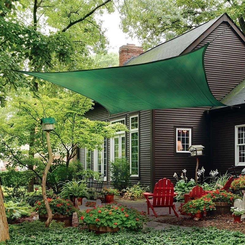 Patio HDPE Material Rectangle 10'x13' Sun Shade Sail Shade Net Canopy Used For Car Parking