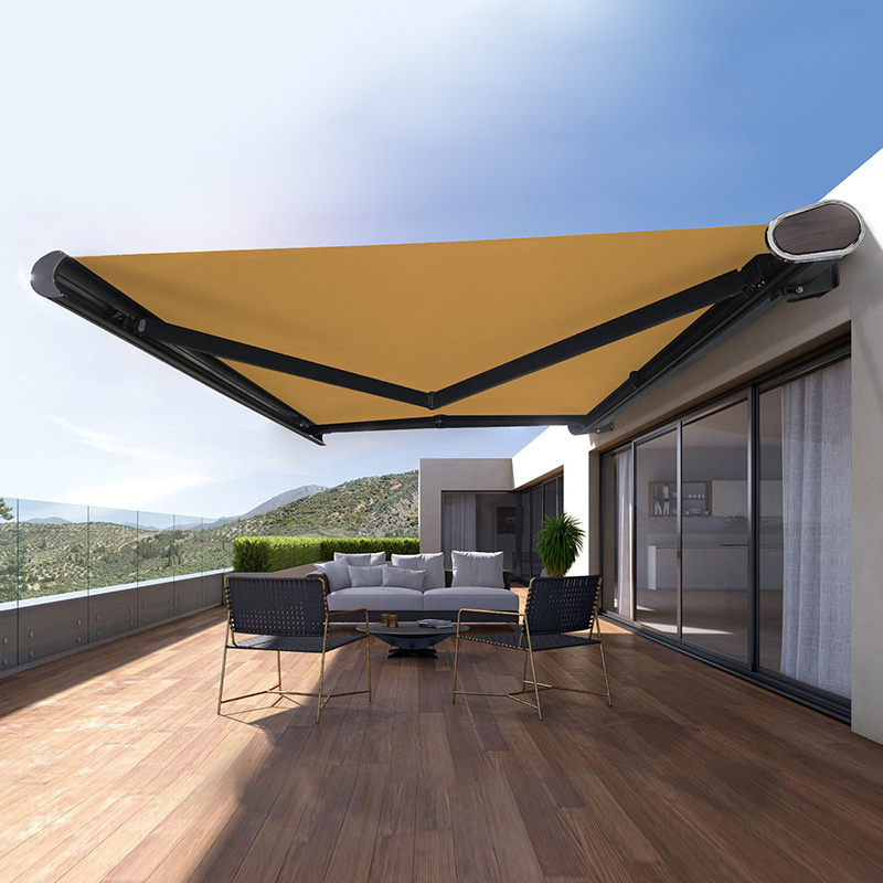 Commercial Canopy Folding Arm Retractable Awning Premium Electric Full Cassette Retractable Awning