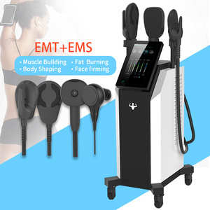 2024 New vertical 4 handles ems body sculpt hiemt face lift slimming electronic muscle stimulate machine ems beauty instrument