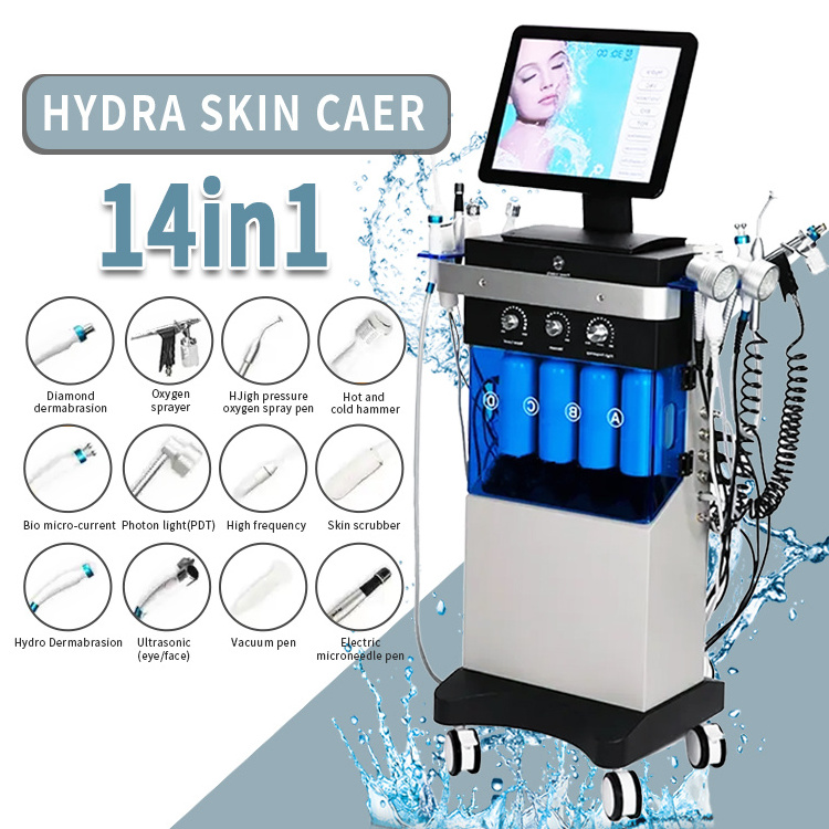 2024 Newest Hydro Dermabrasion Skin Tightening Diamond Dermabrasion Beauty Equipment 14In1 Multi facial Functions Hydra Machine