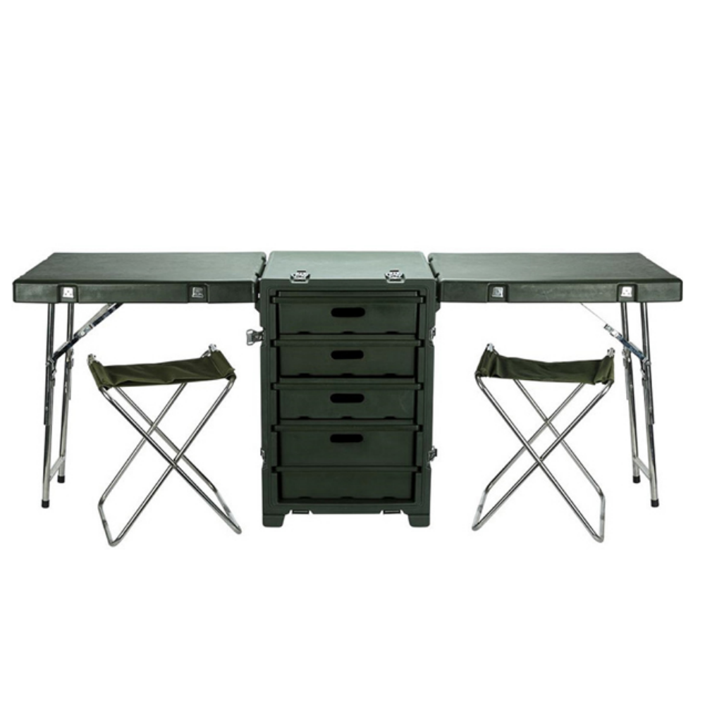 Tsumani roto molded construction field desk for outdoor field table mobile office