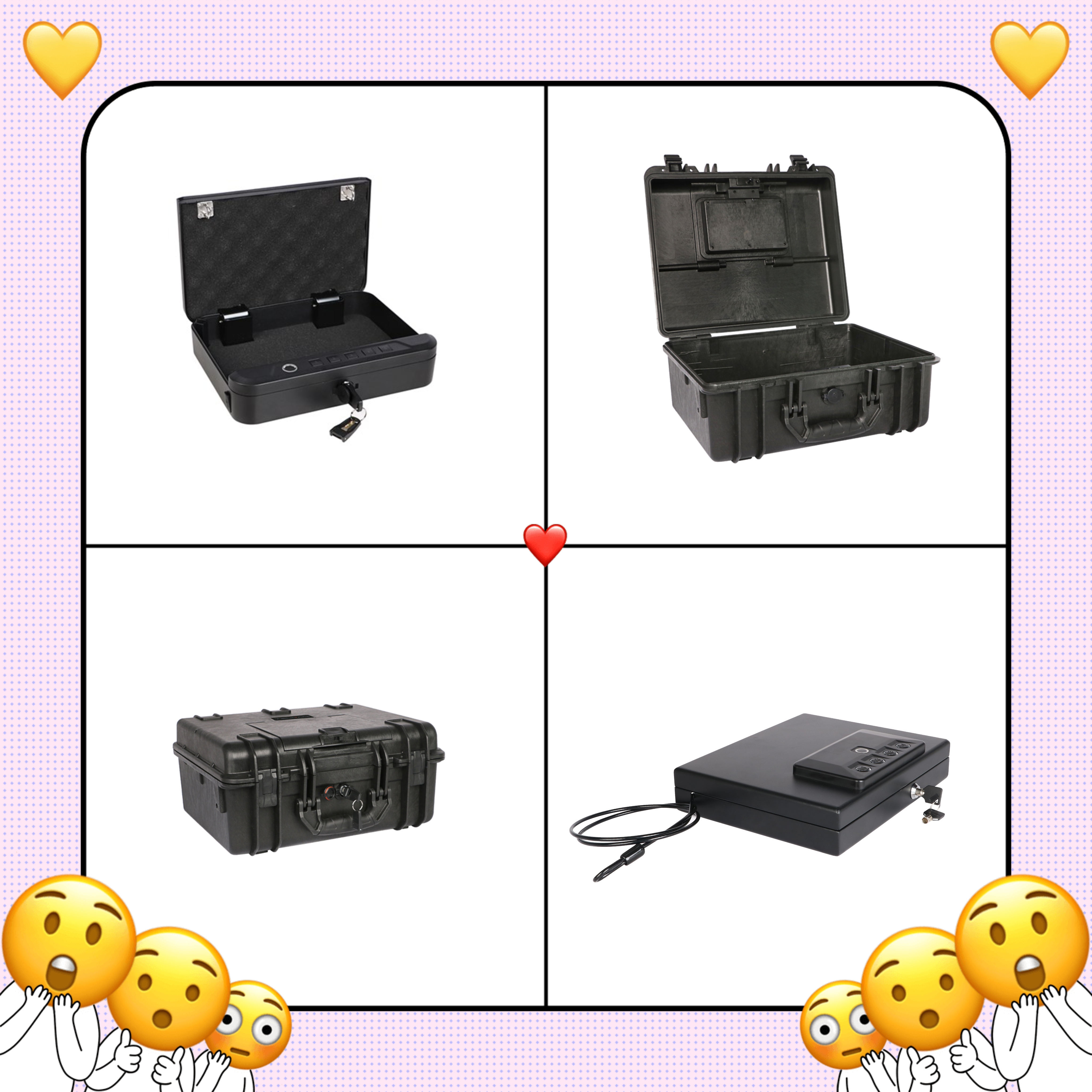 lock box gun safe New style modern hidden professional anti-theft lock box, fireproof money Security box Security Safes