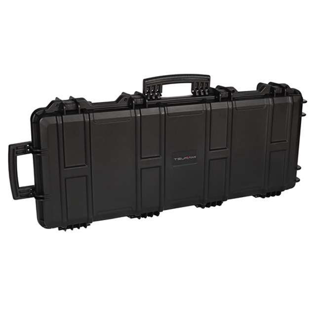 933615 outdoor shockproof waterproof long rolling rugged hard plastic case protective hard carry gun case