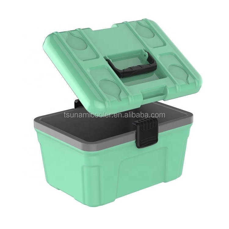 12L fiberglass milk cooler box hard ice chest boat seat cooler box  small golf cart ice chest cooling food for camping/kayak