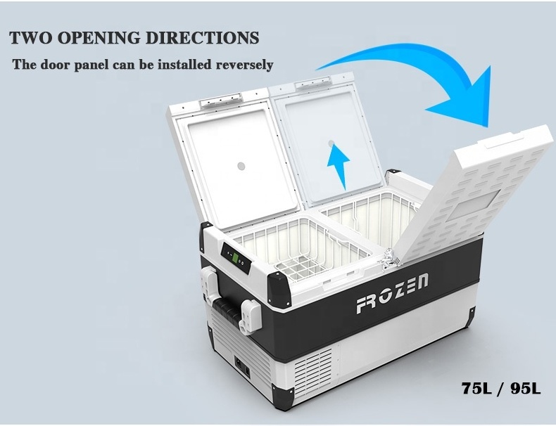 Portable Nevera Caravana Compresor Car Fridge 220V 12V Freezer 75L 95L AC DC Car Refrigerator for Camping RV