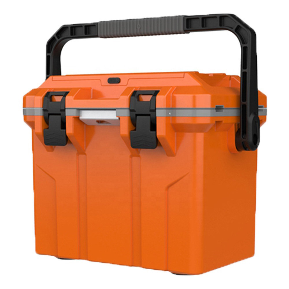 2023 New arrival 16QT Injection Cooler Box Portable Plastic Handheld Cooler Food Cooler Box For Picnic Hiking Camping