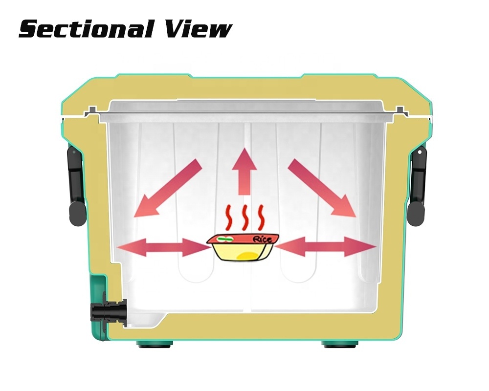 Factory 50L Aussie Box Cooler Foam with Divider and Baskets for Fishing Boat Ice Box Cooler