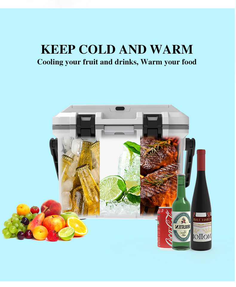 16L Thermal Plastic Injection  aussie box coolers retro chilly bin Portable Plastic Injection Car Cooler For BBQ Picnic Storage