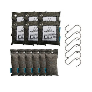 Naturally Formaldehyde Removal  Set Of 12 Activated Bamboo Charcoal Air Purifying Bag