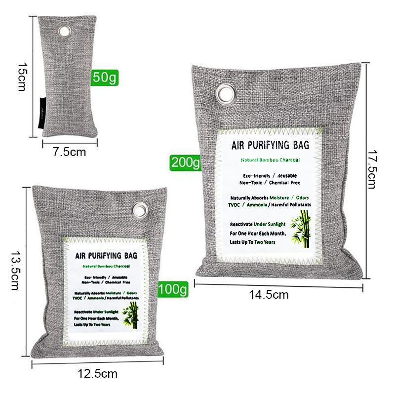 200g 500g New Office Home Use Odor Eliminate  Air Purification Natural Activated Charcoal Bags