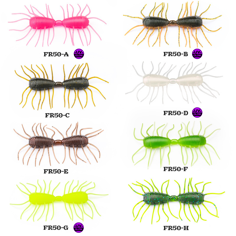 TSURINOYA 50mm 3g 10pcs Soft Fishing Lure FAERIE Worm Artificial Silicone Soft Baits For Bass Trout Ajing Fishing Rig Swimbait