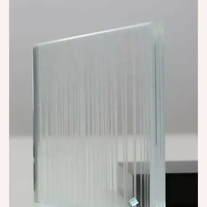 fiberic laminated glass with mesh for decorative in Interior decoration wire glass