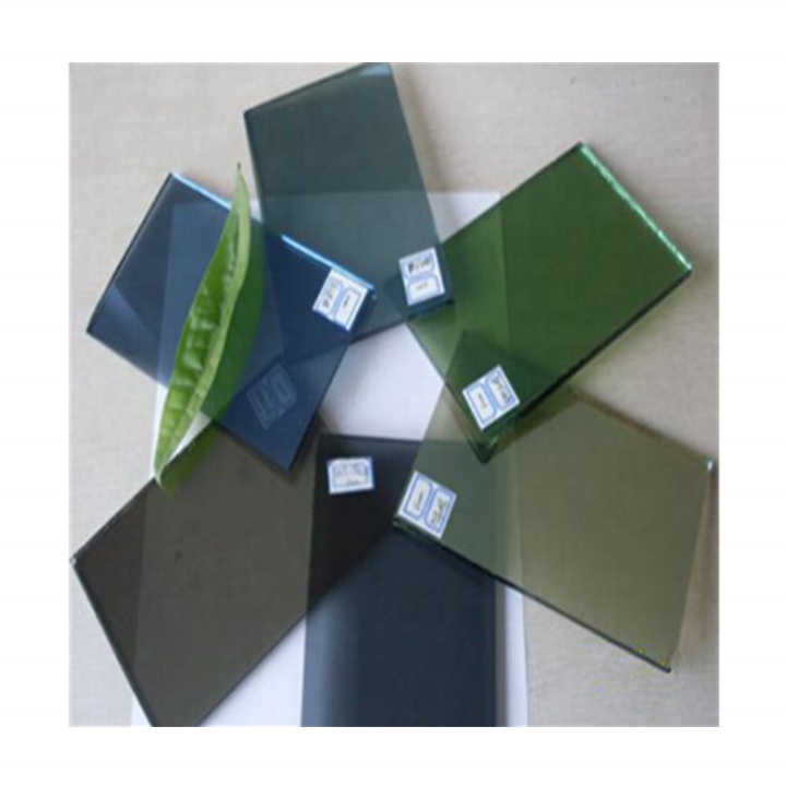 Bronze blue green gray tinted safety tempered glass 4mm 5mm 6mm 8mm 10mm custom colored toughened glass factory price per m2