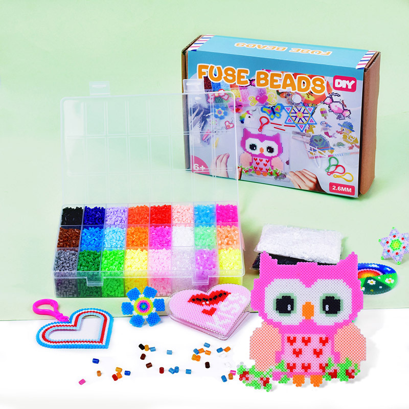 2.6mm Owl Animal Pattern Fuse Hama Beads Kids Educational Toys Boxed Ironing Beads Set