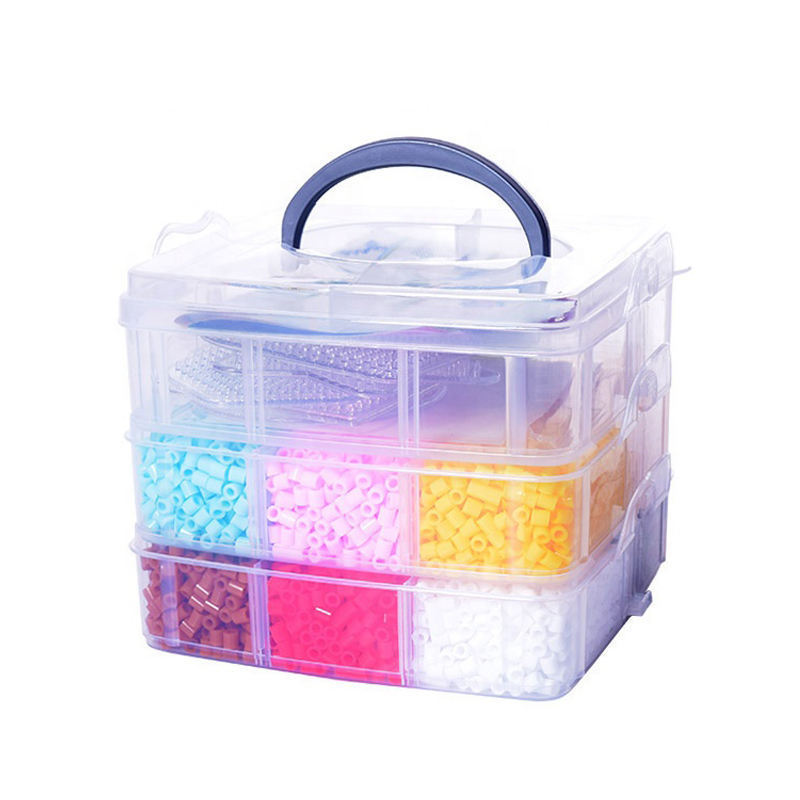 Wholesale 5mm Boxed Fuse Beads Kids Diy 12 Colors Perler Beads Educational Eva Ecofriendly Toys 3 Layers Hama Beads