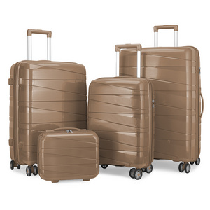 Classic PP Luggage Suitcase Set Unisex Spinner Trolley Bags for Trips