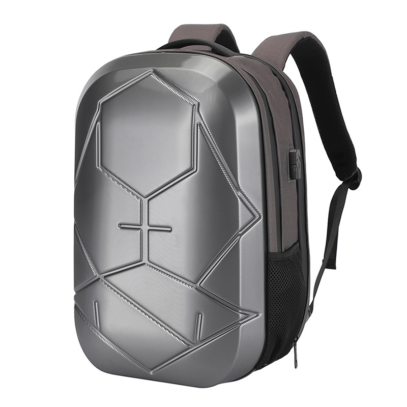 Outdoor Men's Women's Alloy Backpack with Laptop Compartment USB Charging Port