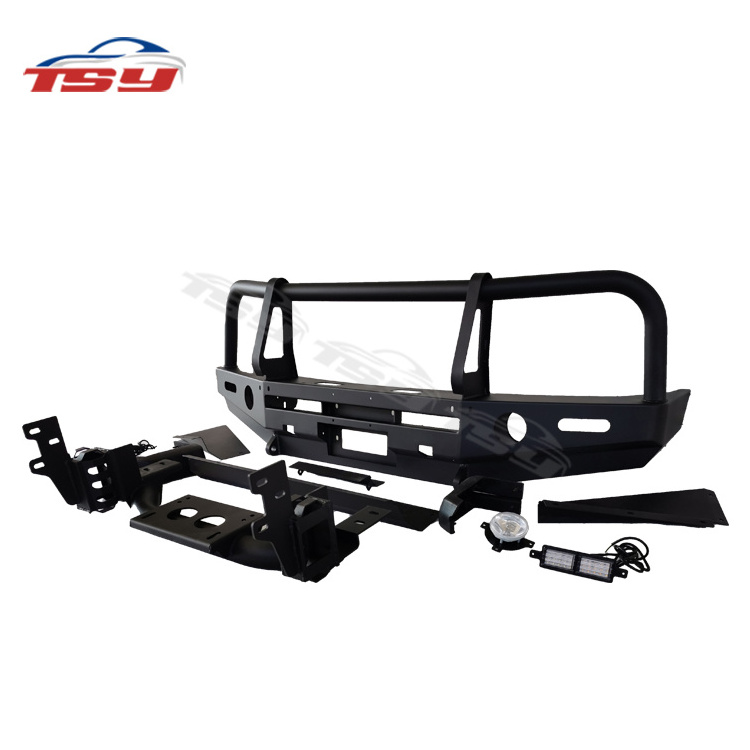 Pick up Truck Front Accessories Black Steel Bull Bar Front Bumper Guard for Land Cruiser FJ100