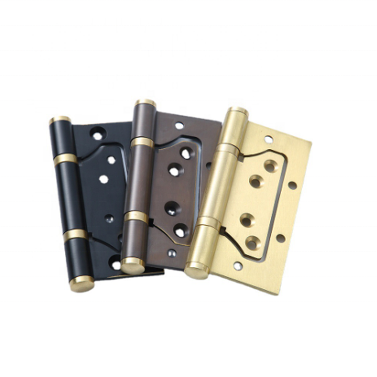 High Quality Furniture Hardware Copper Round Square Corner Brass Black Close Door Hinge