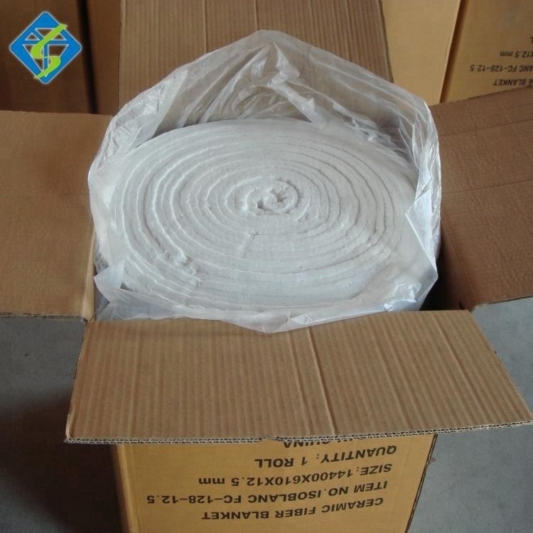 Refractory Ceramic fiber wool for furnace oven 128Kg/m3 1260