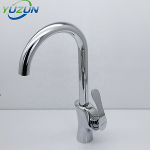 Stainless steel kitchen  with faucet single  brass faucets