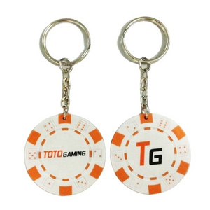 all kind of custom casino Poker Chips Imprinted Key chains