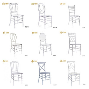 Wholesale Hotel Banquet Party Event Stackable Resin Plastic Transparent Clear Acrylic Wedding Tiffany Chiavari Chair For Event