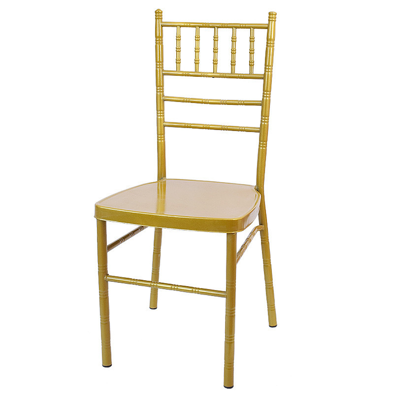 Wholesale Cheap White Gold Metal Iron Stackable Wedding Event Chiavari Napoleon Tiffany Chair For Wedding Reception