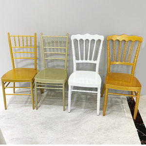 Wholesale Cheap White Gold Metal Iron Stackable Wedding Event Chiavari Napoleon Tiffany Chair For Wedding Reception