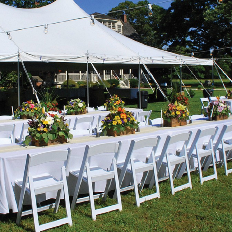 Hot Sale Wholesale Garden Wedding Party Hotel Furniture White Padded Plastic Resin  Folding Chairs For Events