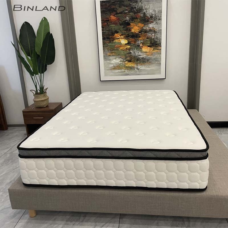 Grey Pocket Spring gel memory foam mattress Korean Style  Cooling Mattress Polyurethane Foam Orthopedic Bed Mattress