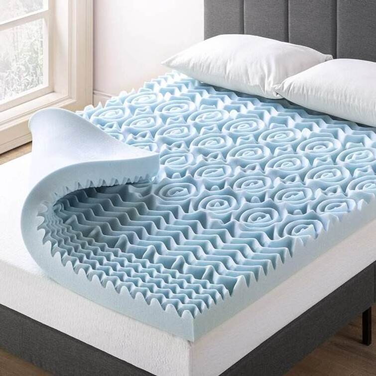 Wholesale Price Queen Size Single Size Hotel Sale Memory Foam Mattress Topper Egg Crate Mattress Topper Visco Foam