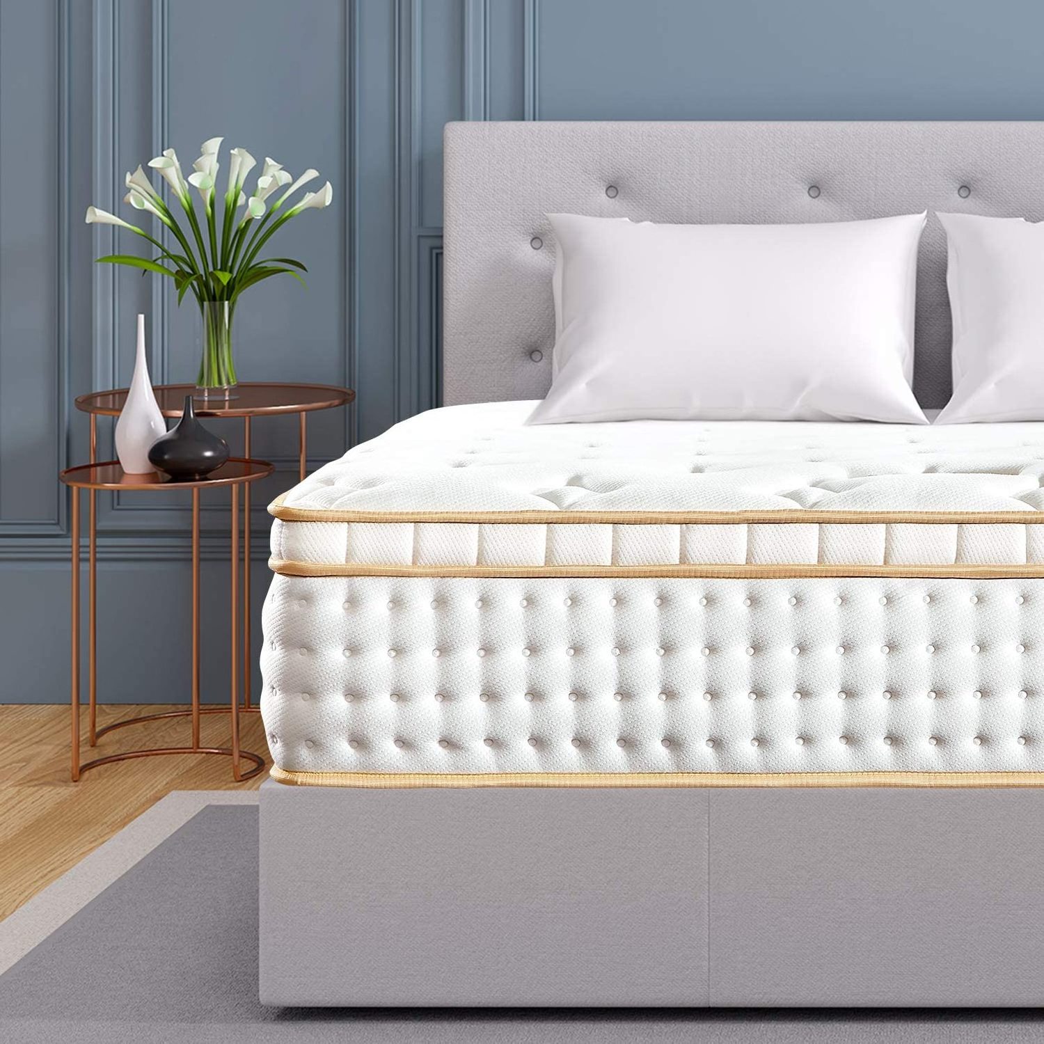 12 inch Full Queen King Mattresses Gel Memory Foam Mattress with pocket spring mattress  in a box