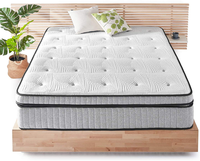 Grey Mattress Queen King Size Latex Gel High Density Memory Foam Mattress Rolled Up Packing Pocket Coil Mattress