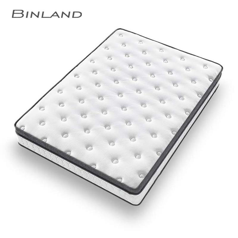 Grey Pocket Spring gel memory foam mattress Korean Style  Cooling Mattress Polyurethane Foam Orthopedic Bed Mattress