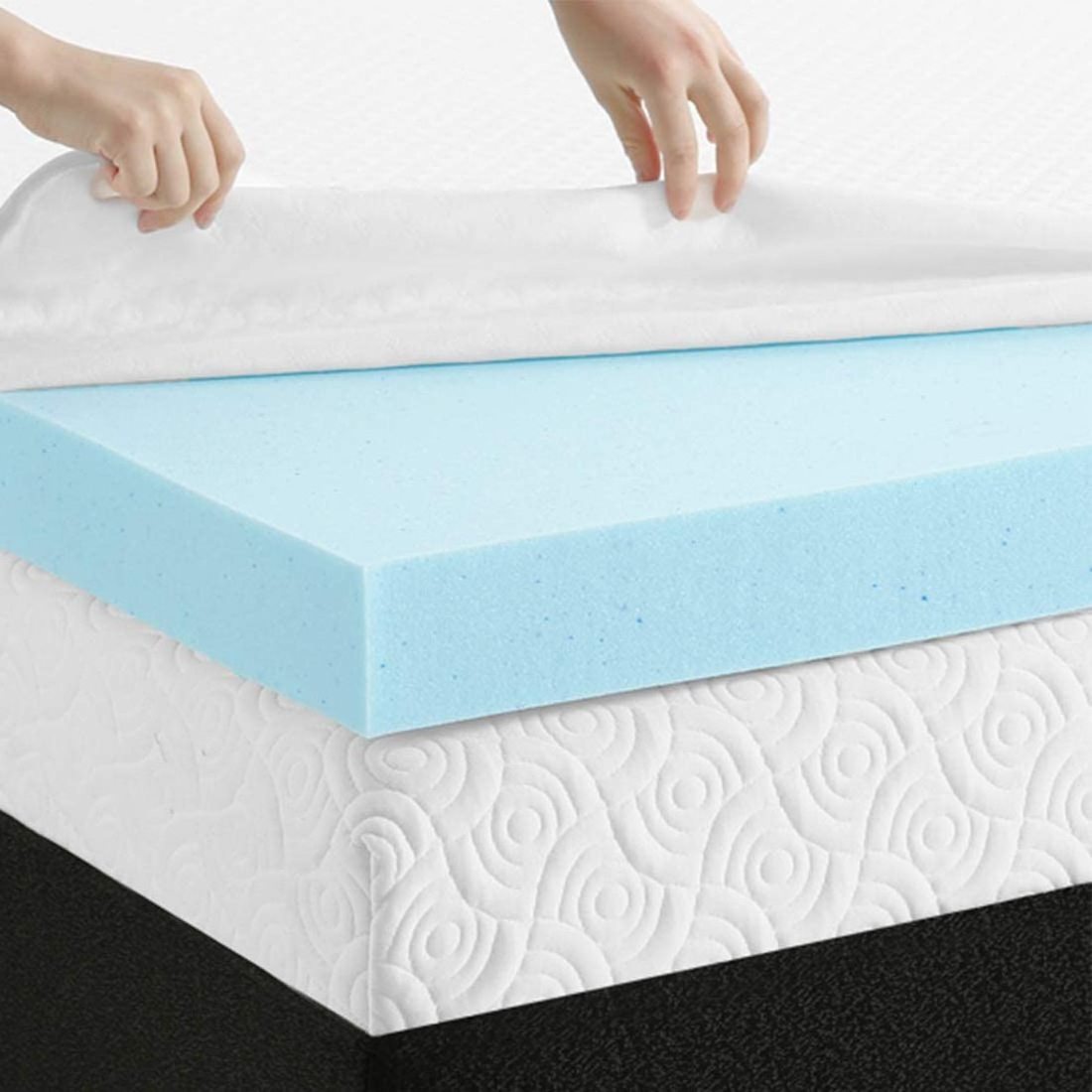 2inch 4inch Gel Memory Foam Mattress Topper Cooling Feel Thin Foam Mattress Customized sizes single queen king double twin full