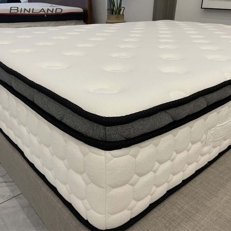 Grey Pocket Spring gel memory foam mattress Korean Style  Cooling Mattress Polyurethane Foam Orthopedic Bed Mattress