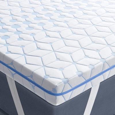 Mattress Topper Queen 4 Inch, Memory Foam Mattress Topper Gel Infused Foam Mattress Pad, Ventilated Design Bed Topper