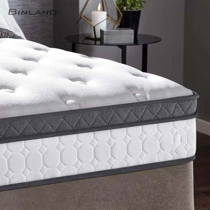 Grey Pocket Spring gel memory foam mattress Korean Style  Cooling Mattress Polyurethane Foam Orthopedic Bed Mattress