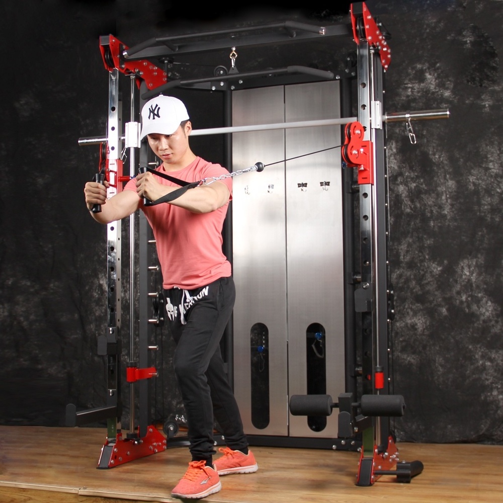 Multi Functional Multigym Weight Stack Loaded Gym Fitness Equipment Arm Pin and Plate Load Pro Power Rack With Smith Machine