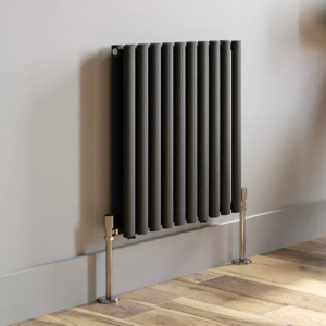 Anthracite Horizontal 600*590MM Oval Column Central Heating Radiator Modern Decorative Design Hot Water Heating Radiator