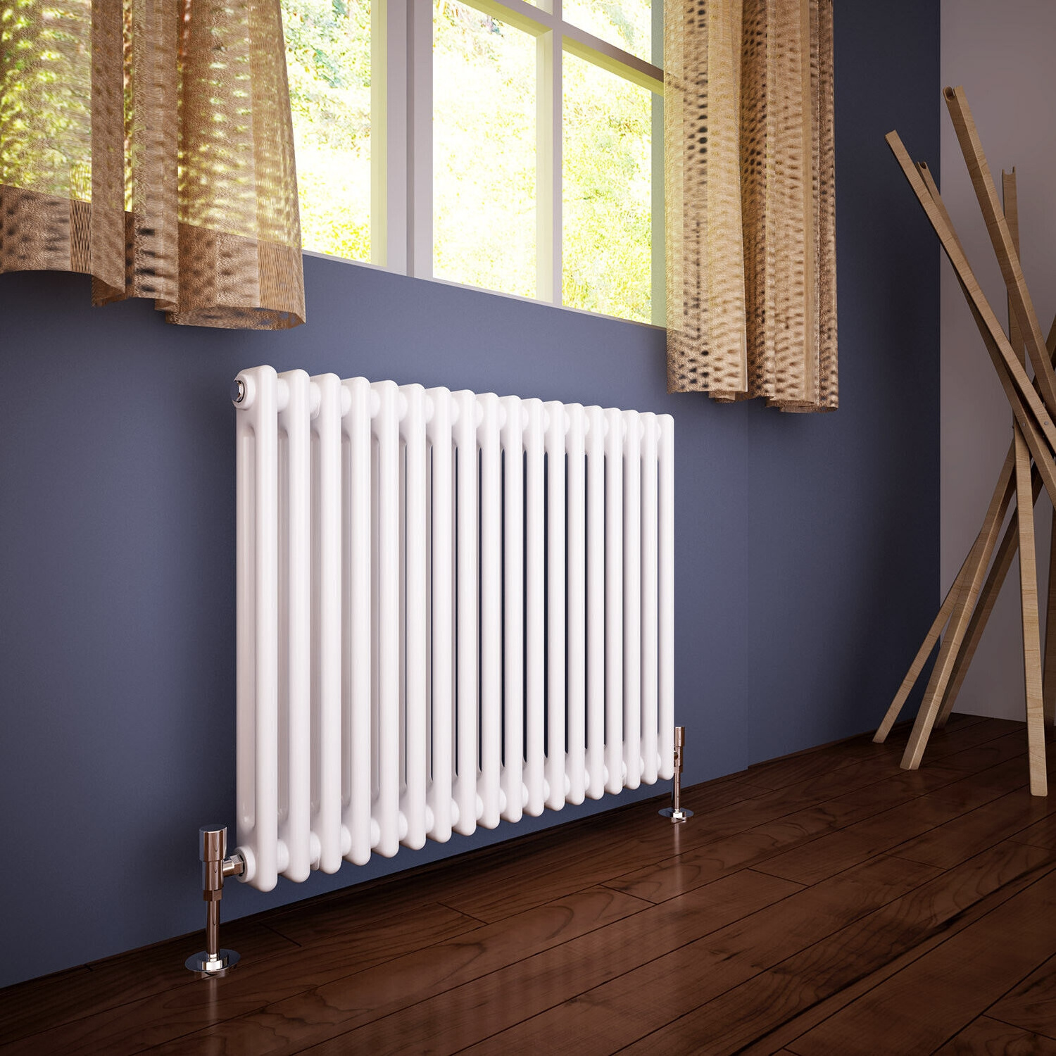 Wholesale Price Cast Iron Style Uk Anthracite horizontal Steel home heater 2 Column Radiator