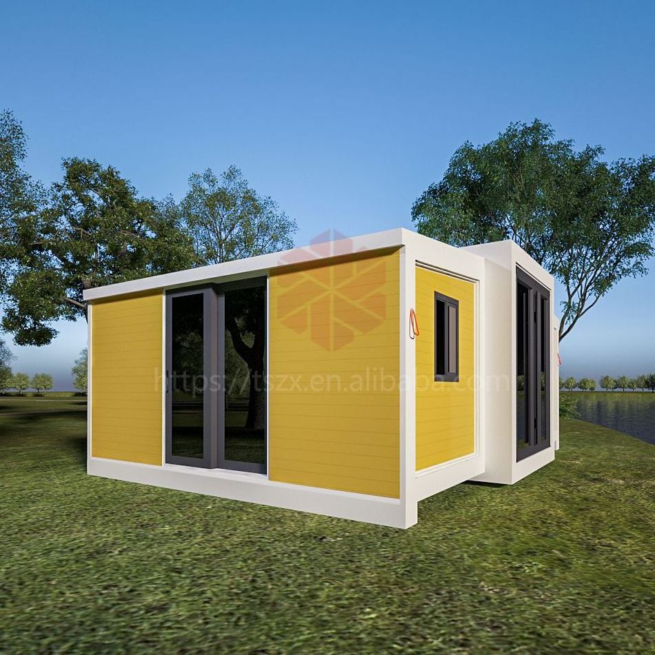 customized Prefab Expandable Container Houses 2 Bedrooms 1 Bathroom 1 Kitchen foldable modular homes container house