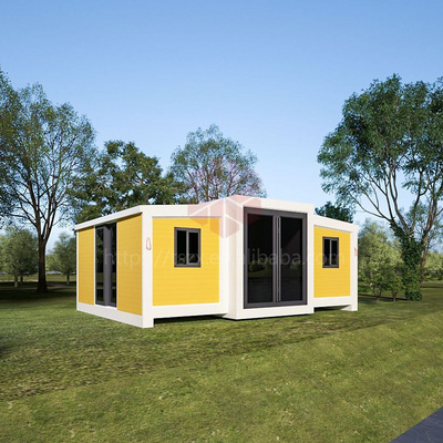 customized Prefab Expandable Container Houses 2 Bedrooms 1 Bathroom 1 Kitchen foldable modular homes container house