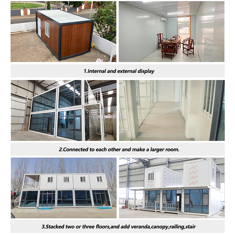 Modern flat pack detachable container houses hotel 20 feet portable shipping container homes price shop plans