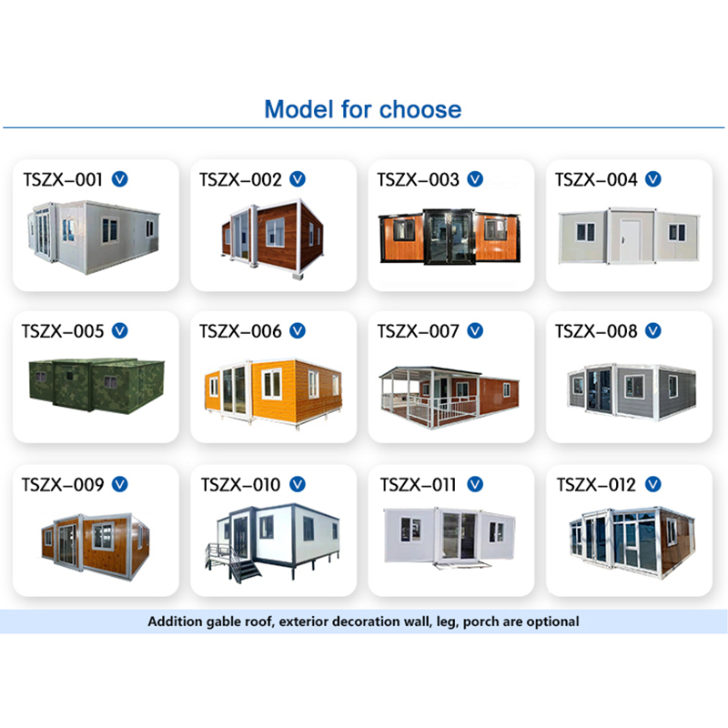 Expandable container prefabricated house 20ft expandable container house 2 bedroom container house mobile home