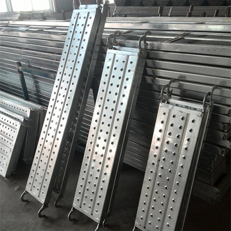 Anti-slip design Custom wholesale galvanized scaffolding walkway panels construction metal scaffolding walkway treads