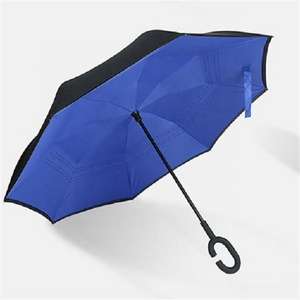 ChenHua double layers pongee fabric reverse umbrella